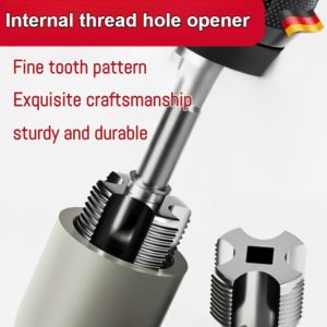 ✨【Water Pipe Inner Hole Thread Opener】Pipe Threading Tool/Internal Thread Cutter precision Cutting/Easy Durable Operation/Durable Material Water Pipe Inner Hole Thread Opener PVC Plastic Pipe Threading Tool
