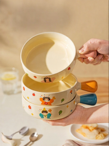 MODERN SWEETHOME | Handle Microwave Oven Air Fryer Safe Bowl