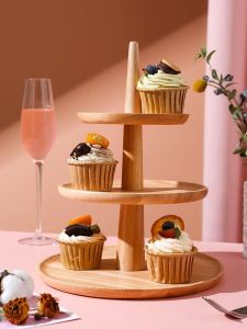 Creative Three-tier Wooden Dessert Tray