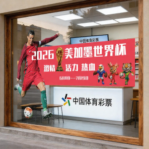 World Cup Football Stars Advertising Glass Stickers
