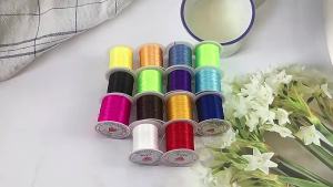 50Meters 0.6mm Elastic Thread Round Crystal Line Nylon Rubber Stretchy Cord Elastic Rope for Jewelry Making Beading Bracelet
