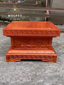 Đôn Vuông Đế tượng gỗ Hương kê cây cảnh đồ phong thuỷ trang trí nhà cửa