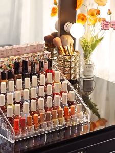 Nail Polish Organizer 3/7 Layers Acrylic Eyeglasses Storage Display Rack Cosmetic Display Cases