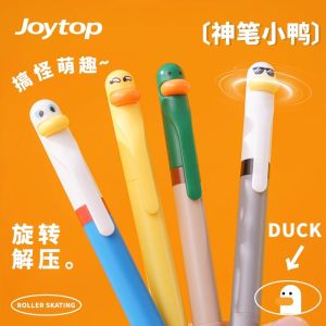 Original Fun Duck Rotating Stress Relief Neutral Pen Elementary School Students Cute Interesting Quirky Rotation CS Question Brush Pen