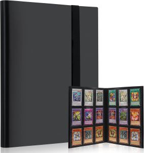 Card Binder with 9 Pocket Trading Card Album Display Binder 360 Side Loading Pocket Holder for TCG Yugioh MTG Game Card Book