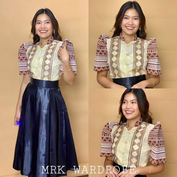 Filipiniana Ladies Barong- MJ Brown | Lazada PH