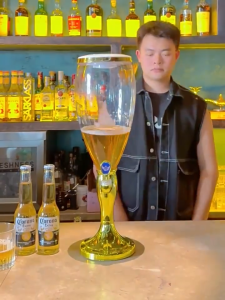 ทาวเวอร์เบียร์ 3L Tower beer ทาวเวอร์เครื่องดื่ม พร้อมกับไฟLED โถจ่ายน้ำ โถจ่ายน้ำ โถจ่ายน้ำหวาน