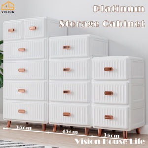 Vision Floor-standing Drawer Storage Cabinet Nordic Wardrobe Storage Cabinet Multi-layer Plastic Sorting Cabinet Household Bedroom Bedside Table