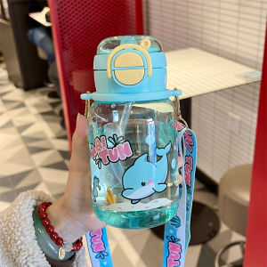 Portable Childrens Straw Cup School Water Bottle Boys And Girls Design High Aesthetic Value Summer Special Use Double Sided Drinking Cup