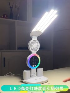 Đèn học chống cận 3200mAh tích điện 3 màu màn hình LED thông minh ngăn bút đa năng đèn bàn làm việc