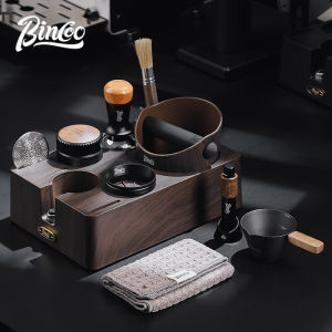 BINCOO Coffee Tamper Set Multi-function Powder Base Espresso Machine Powder Distributor Hammer Storage Set 51/58MM