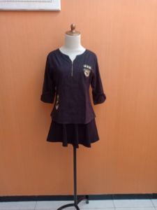 atasan wanita hitam M L cewek blouse kerja kantor kuliah black