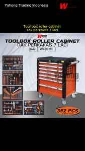 Toolbox Trolly Kabinet 7 Drawer 352pcs Tool Box Roller WOIRX TOOL