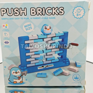 TAIYO Push Bricks Game Mendorong Bata Tembok Permainan Strategi Keluarga dan Teman Mainan Anak