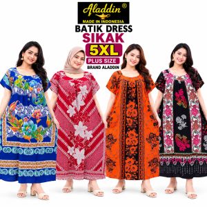 ALADDIN SIKAK BATIK DRESS 5XL BAJU BATIK TIDUR GOOD QUALITY
