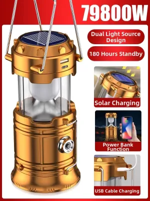 aic | Multi-function Bright Camping Lantern with Solar Charge and Portable