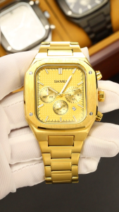 Jam Tangan Pria Analog Skmei 2201 Silver Water resistant 30m