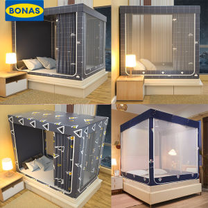 มุ้ง AIBE 3.5ฟุต มุ้งครอบผู้ใหญ่ 6 ฟูติ้ง 6.6 ฟูติ้ง 6 ประตู กันแมลง พกพาสะดวก มูลคลุมเตียง มูลครอบ COD