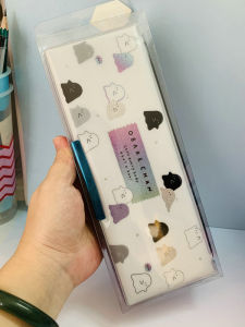 Cute Dual-Sided Openable Pencil Case Multi-Functional Stationery Box for Primary School Students Includes Pencil Sharpener