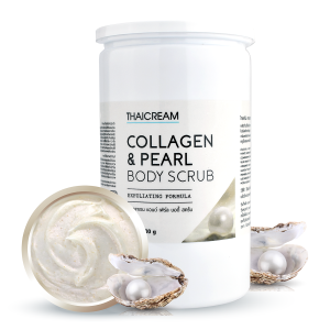 1kg thaicream สครับคอลลาเจน ไข่มุก collagen pearl body scrub ไทยครีม สครับขัดผิว บอดี้สครับ สครับผิว ครีมขัดผิว สปาขัดผิว pearl scrub collagen scrub