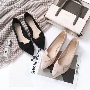 34-42 kích thước lớn phụ nữ mũi nhọn Giày Ba lê bệt mềm mại thoải mái Giày dáng thuyền làm việc