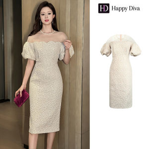 Happy Diva Womens Mesh Puff Sleeve Dress Vintage Dresses Wedding Party Dresses Graduation Dresses 21742