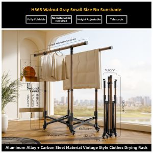 MINGZHI | Foldable Extendable Indoor Clothes Rack