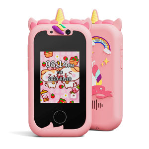 Children Phone Educational Toys Musical Toy Unicorn Baby Mobile Selfie Camera With 512mb TF Card Toys for Babies Birthday Gifts