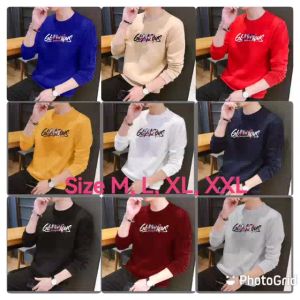 Bisa COD Sweater Keren Kaos Pria Distro Glamorous Crewneck Trendy Sweatshirt Elegan Sweter Kekinian