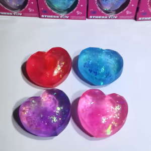 Squishy Heart-Shaped Love 7cm Sparkly Diamond Squeeze Toy Stress Reliever For Adults and Kids
