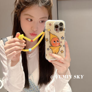 เคสโทรศัพท์ YUMIN SKY ลายดาวสีสันสดใส พร้อมโซ่ ป้องกันการตกหล่น สำหรับ iPhone 17 pro Max Apple 16 pro 15 หมุน 13 pro Max 14 สไตล์เกาหลี