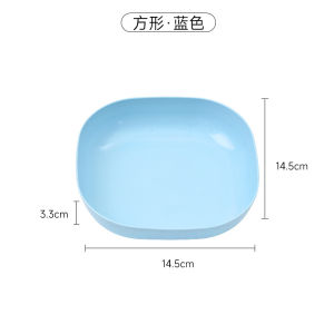 Thickened Tabletop Kitchen Universal Snack Plate Colorful Seed Eating Bone Dish round Shape Durable Wheat Straw PP Material