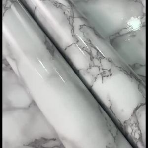 PVC 40cm Waterproof Marble Self-Adhesive Wallpaper Bathroom Cabinet Countertop Contact Paper Waterproof Wall Sticker
