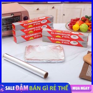 Cuộn giấy bạc bọc Thực Phẩm để nướng (30cm x 5m) giữ nhiệt thức ăn màng nhôm bọc thực phẩm an toàn - CUỘN GIẤY BẠC NƯỚNG ALU
