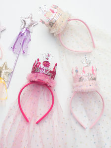 Ins-phong Cách Băng Đô Quấn Tóc Thái Mạng Che Mặt Bánh Sinh Nhật Đảng Scene布置 Nữ Phổ Biến Đạo Cụ Chụp Ảnh Câu Chuyện Cổ Tích Công Chúa Mũ Đợi Đầu Đa Năng