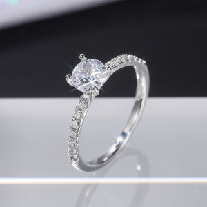 OR🧸 1 Buah Cincin Berlian Imitasi Perak S925 Perhiasan Wanita Cincin Wanita Mewah Sederhana Gaya Korea  COD
