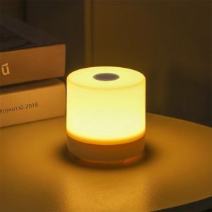 โคมไฟตั้งโต๊ะแบบชาร์จไฟได้ไฟกลางคืนแบบหรี่แสงได้พับ LED สัมผัสบ้านอ่านหนังสือแสงกลางคืนรีโมทคอนโทรล USB หลอดไฟ LED