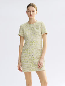 LANCY FROM 25 | Light Green Elegant Short Sleeve Short Dress