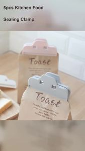 5pcs Kitchen Food Sealing Clamp Plastic Bag Sealer Damp Proof Snack Milk Powder Bag Clamp Food Storage Clip for Moisture Control