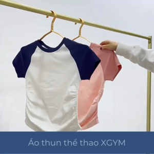 Áo phông thể thao nữ chất dệt kim phù hợp tập gymyogachạy bộđạp xe cầu lông tennis XGYM XT1208