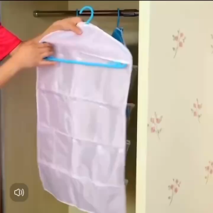 BB025 16 Pockets Storage Hanger Organizer for Underwear & Socks Hanging Bag for Wardrobe Organization