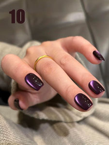 Sơn Móng Tay Gel Mắt Mèo Vàng 12ml 1 Chai Móng Tay Mùa Thu 2025 Kiểu Mới Màu Nâu Đỏ Đen Kết Cấu Hạt Thủy Tinh Bền Lâu Dụng Cụ Làm Móng