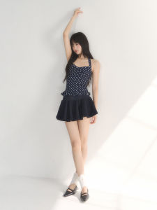 Weekend hub | Retro Polka Dot Halter Neck Tank Top Beach Wear Flounce Backless