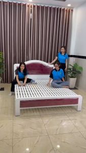 Giường Sắt Hộp Cao Cấp ATD - Bền Bỉ Đẹp Mắt Lắp Ráp Dễ Dàng kich thước 2-3 người nằm 1m8 1m6 1m4 1m2 1m