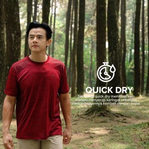 LGS - Kaos Casual - T-shirt - Kaos Quick Dry - Warna Biru - Motif Polos - Regular Fit - CTS.229.C3174.01.C