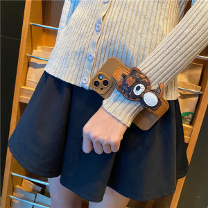 เคสโทรศัพท์มือถือลายเสือ 3 มิติ สำหรับ Apple 17 pro 16 pro Max 14 15 11 12 Mini 13 8 plus ซิลิโคนนุ่ม สายรัดข้อมือ ลายการ์ตูน ลายสัตว์ ลายดอกไม้