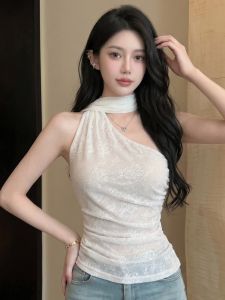 GUZILIAN | Áo Ôm Dáng Suông Đính Ren