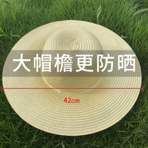 Outdoor Large Straw Hat Men Women Beach Sunshade Summer Anti-Uv Construction Site Wide Brim Farmers Casual Country Style