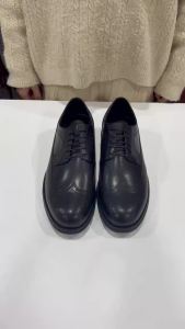 Mens Brogue Derby Shoes Full Grain Leather Business Party Dress Shoes