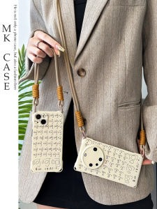 Creative Blind Shell Huawei Mate60 pro Phone Case with Lanyard Diagonal 15 pro Max Lens Full Cover Suitable for Xiaomi 14 Wrist Rope  13 Anti-Fall P70 Couple